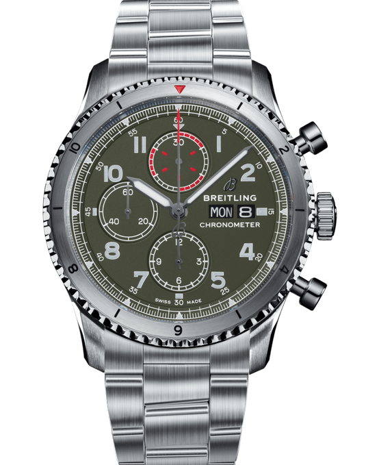AAA Replica Breitling Aviator 8 Chronograph 43 Curtiss Warhawk Watch A133161A1L1A1