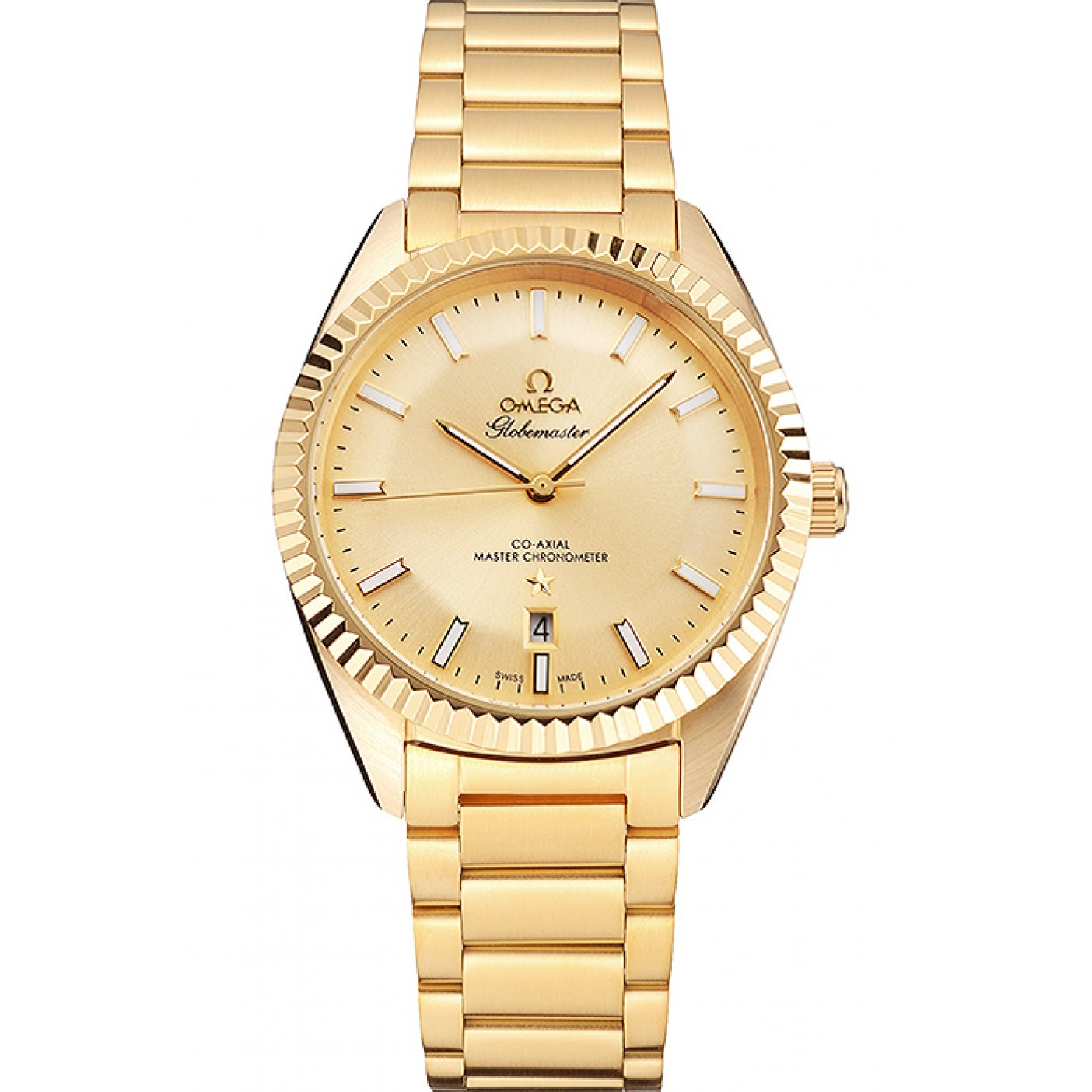 Omega Globemaster Gold Dial Gold Case And Bracelet