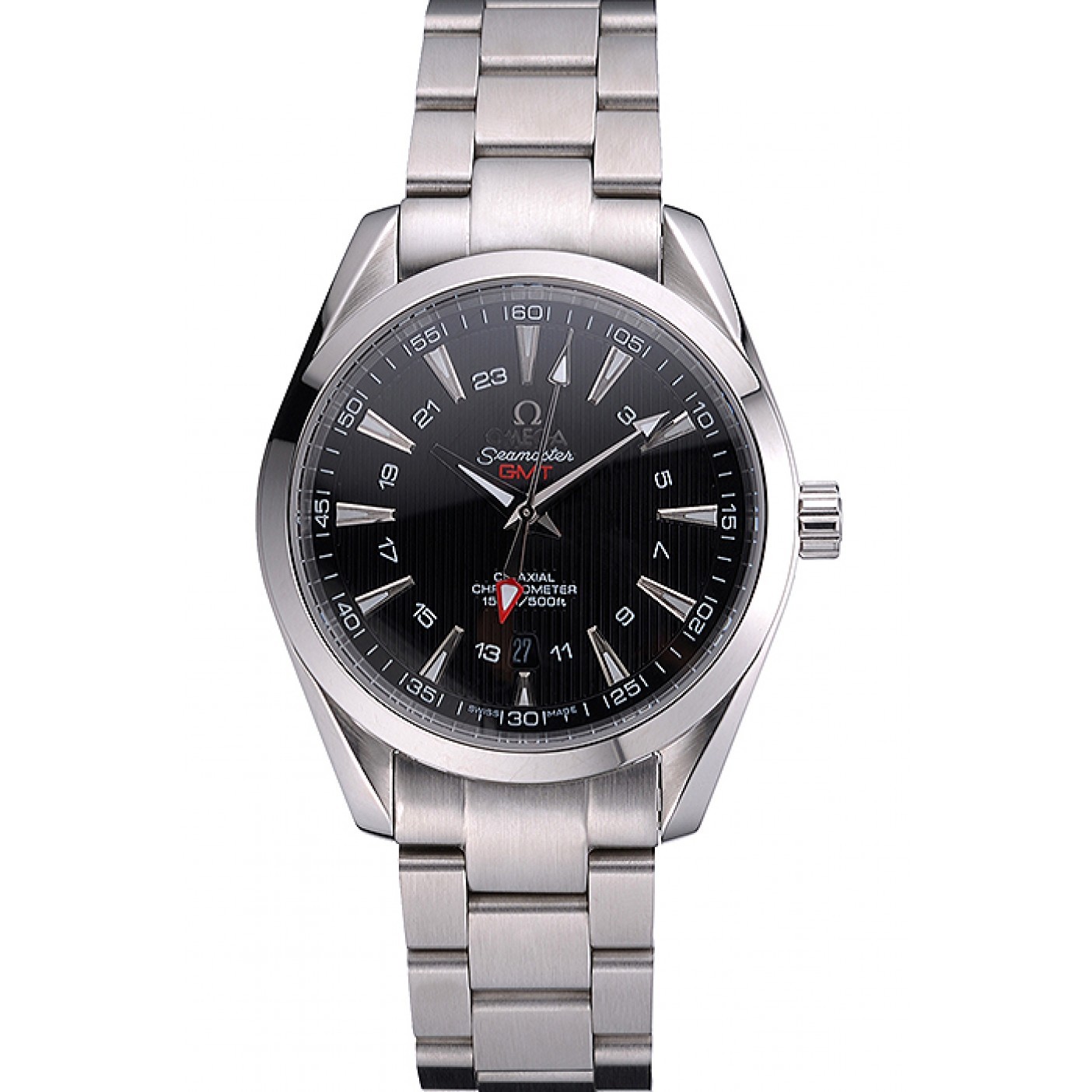Omega Seamaster Planet Ocean GMT Black Dial Stainless Steel Band 622398
