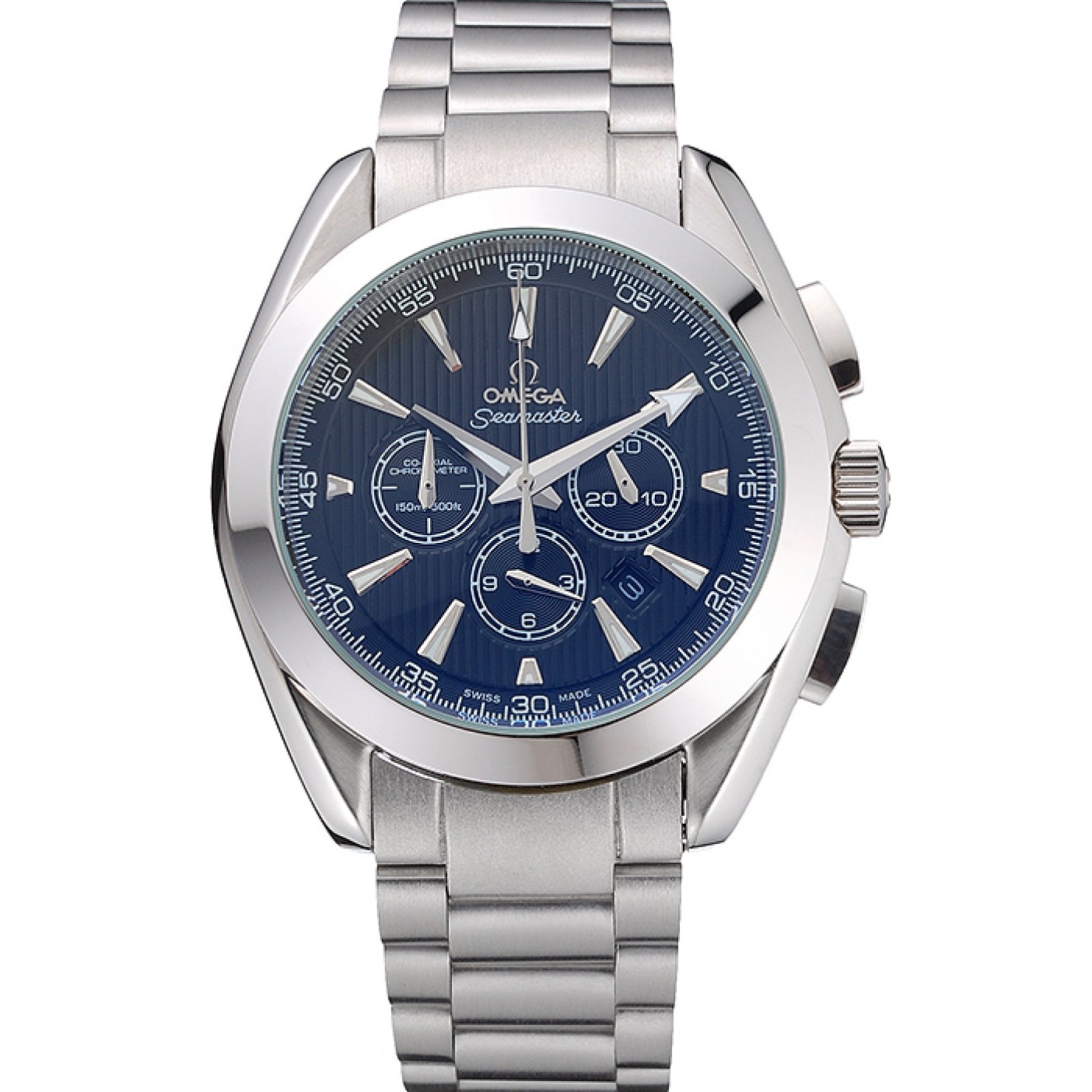 Omega Seamaster Aqua Terra Chronograph Blue Dial Stainless Steel Bracelet 622528