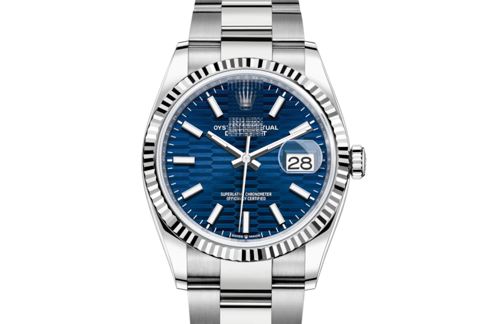 DATEJUST 36- Oyster, 36 mm, Oystersteel and white gold 55with original box