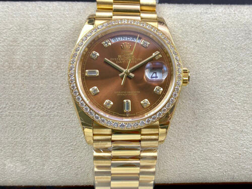DAY DATE M128348RBR-0005 EW FACTORY GOLD STRAP