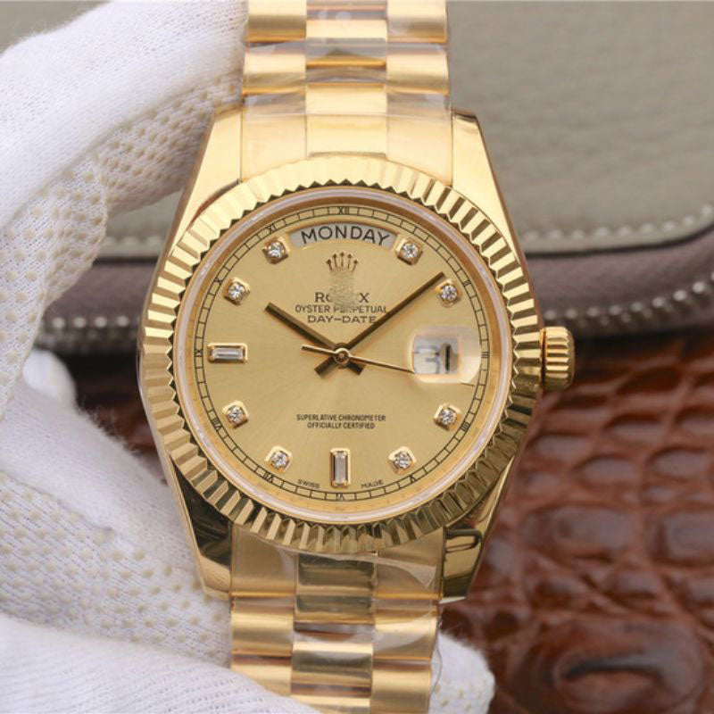 DAY-DATE II 218238 40MM EW FACTORY 18K YELLOW GOLD DIAL
