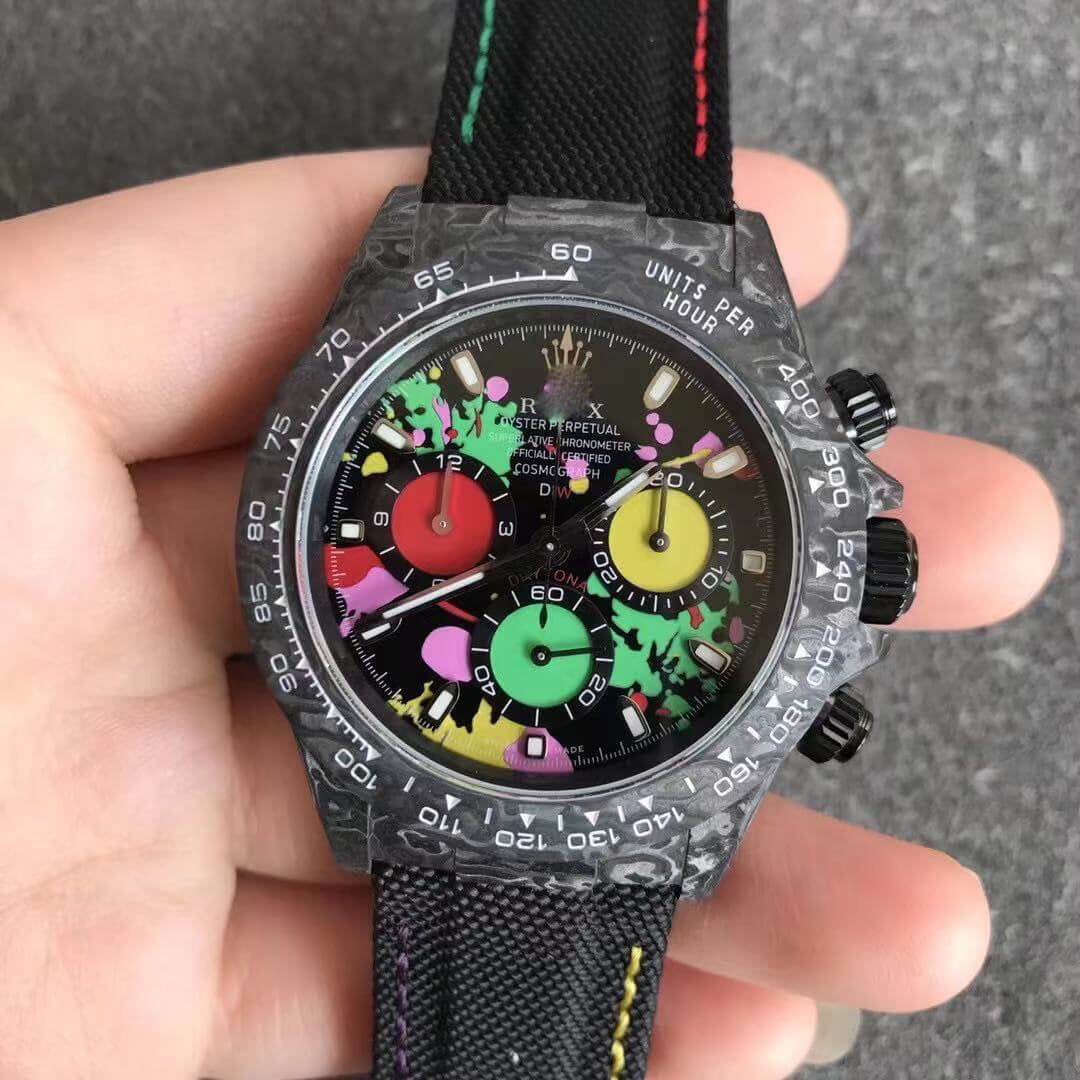 DAYTONA COSMOGRAPH CARBON FIBER DIW CUSTOMIZED VERSION NOOB FACTORY COLOR DIAL