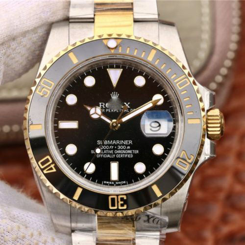 SUBMARINER DATE 116613LN VR FACTORY 18K YELLOW GOLD WRAPPED BLACK DIAL