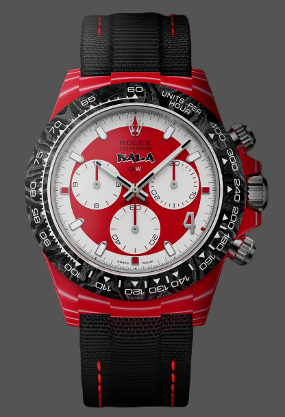 Rolex Daytona Diw x Kakha Kaladze Customised Oyster Red Quartz Carbon Fiber 40mm