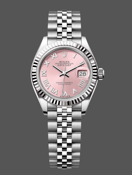 Rolex Datejust 279174 Stainless Steel Pink Roman Dial 28mm Lady Replica Watch